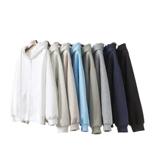Custom Fashion Oversized Fleece Eco-Friendly Puff Printed Pure Color Hooded Pullover Sweatshirt Spring Winter For Men Women
