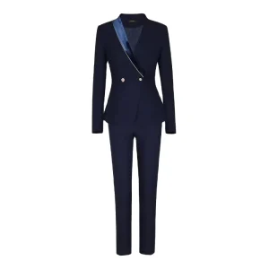 Custom Front Desk Uniform Women’s Blazer Suit Office Suit Blazers Viscose Polyester Breathable Anti Wrinkle Salon Professional