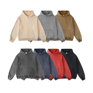 Custom Heavyweight 415GSM Women’s Hoodies Loose Fit Drop Shoulder Crew Neck Sweatshirts Quick Dry Four Way Stretch