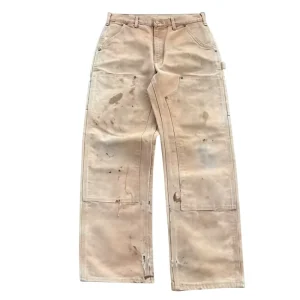 Custom High Quality Denim Heavy Duck Canvas Double Knee Front Carpenter Pants Tactical Skate Work Pants Twill Cargo Pants