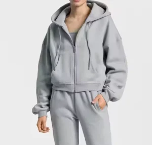 Custom High Quality Women’s Zipper Sweatshirt Fashion Casual Hoodie