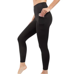 Custom High Waisted Sports Workout Yoga Pants Leggings for Women Soft Polyester Gym Fitness Leggings Pocket Casual
