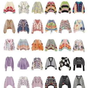 Custom Knitwear Women’s Sweater One-Sided Square Shape Front Logo Casual Winter Base Layer Focused Key Attributes