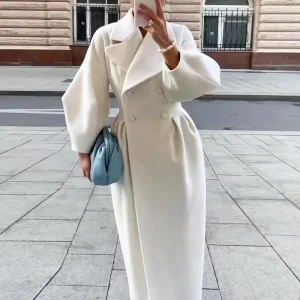 Custom LOGO Modest Winter Women’s Clothing Winter Ladies Long Coat for Women Autumn Windbreaker Coat
