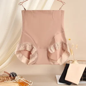 Custom Lace Waist Shaping Control Tummy Fajas High Waist Butt Lifter Flat Belly Body Shaper Panties for Womens