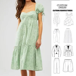 Custom Ladies Clothing Women’s Casual Low Back Dress Bohemian Floral Long Dress