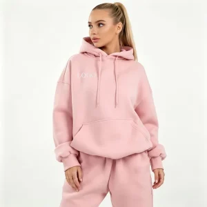 Custom Logo Anti Pilling Active Workout Fleece Pullover Sweatshirts Cotton Heavyweight Oversized Cotton Hoodie for Women