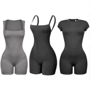Custom Logo Breathable Women’s One Piece Yoga Bodysuit One Piece Rompers Workout Women Playsuits Bodysuit Jumpsuit