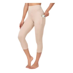 Custom Logo Capri Leggings Breathable Knitted Summer High Waisted Buttery Soft Workout Gym Fitness Yoga Leggings for Women