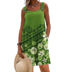 Custom Logo Design One Piece Jumpsuits Hawaiian Tropical Style Polynesian Body Suit Women Plus Size Rompers
