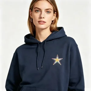 Custom Logo Embroidered Pullover Hoodie 400gsm Cotton Fleece Loose Fit Winter Streetwear Women S Clothes