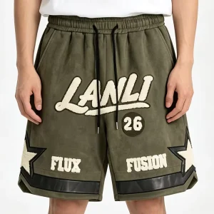 Custom Logo Men’s Gym Shorts Summer Corduroy Mesh Sweat Shorts Pants For Sports Swim Beach Blank Sports Jogger Sweat Short