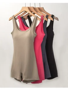 Custom Logo Sleeveless Yoga Suit Jumpsuit Backless Fitness Workout Women’s Bodysuits Clothing Gym Wear