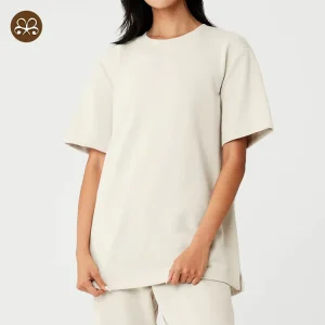 Custom Logo Summer Breathable Casual Street Wear Short Sleeve Solid Color Women’s Workout Tee Shirt