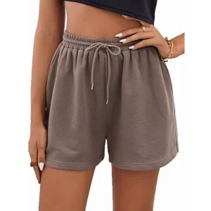 Custom Logo Summer Plain Blank Gym Running Shorts Sports Workout Fitness Elastic Drawstring Shorts Women