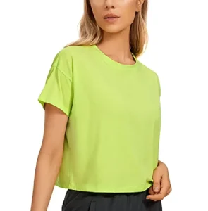 Custom Logo Women Crop Top T Shirt Oversized Boxy Fit Short Tee Cotton Spandex Stretch T-shirt Trendy Brand Girls Summer Tops