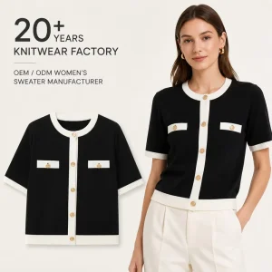 Custom Logo Women Pullover Thin Knit Sweater Crew Neck Summer Casual Fashion Lightweight Top Factory Supply