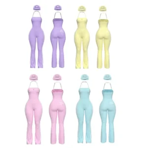 Custom Logo Women Yoga Clothing Body Basics Women Jumpsuit Gym Bodycon Women Rompers Workout One Piece Women’s Playsuit Bodysuit