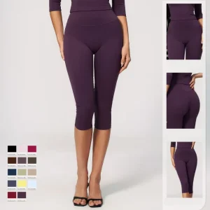 Custom Logo Women’s High Waist Capri Leggings Buttery Soft Tummy Control Slim Fit Quick Dry Athletic Yoga Pants