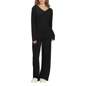 Custom Logo Women’s Loungewear Viscose From Bamboo Sleepwear Set Breathable Adult Pjs Ladies Pajamas