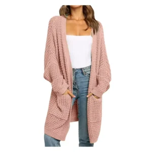 Custom Long Cardigan Sweater for Women V Neck Knit Cardigan Women Overised Long Cardigan Mujer