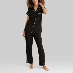 Custom Lyocell Bamboo Modal Women’s Pajamas Set Soft Loungewear Robe Two-Piece Summer Women Sleepwear