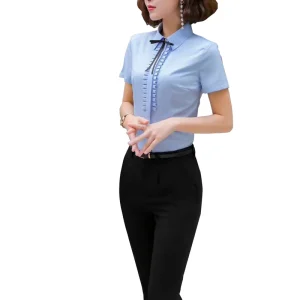 Custom Made Women Office Formal Shirts Slim Fit Ladies Fashion Shirts