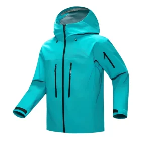 Custom Men’s 3-Layer Hard Shell Windbreaker Jacket Zipper Closure Outdoor Rain Jacket Waterproof Sportswear Hiking Skiing