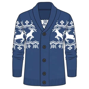 Custom Men’s Winter Cardigan Wool Viscose Warm Knitted Casual Sweater With Long Sleeves And Loose Buttons