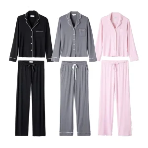 Custom Nightwear Pyjama Sleepwear Cotton Bamboo Modal Pajamas for Women Set Two Piece Women’s Pajamas Clothing
