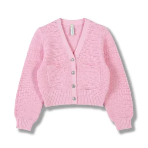 Custom OEM& ODM Custom Fall Warm Women’s Long Sleeve V Neck Sweater Cardigan With Zigzag Stripes