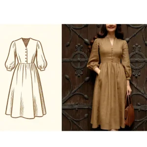 Custom OEM Women’s Casual Summer Solid Linen Maxi Dress Eco Friendly Anti Wrinkle Breathable Vintage Style