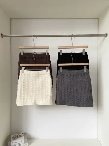 Custom Odm Oem Women’s Dress Retro Mini Women’s Spring New Korean-Style Elastic High-Waist Skinny Slimming Short Skirt