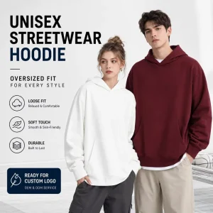 Custom Plain Sweatshirt Hoodie Manufacturer OEM ODM Heavyweight Oversized Pullover Sweatshirts Private Label Bulk