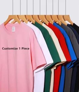 Custom Print on Demand Printed Graphic Plain Sport Heavyweight Cotton Oversized Women’s T Shirt Men’s T-Shirts