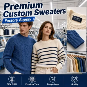 Custom Pure Cotton Knitted Sweater for Women Soft Breathable Casual Pullover OEM Factory Spring Fashion Knitwear
