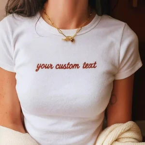 Custom Short T Shirt Short Sleeve Crop Tops for Women Custom Logo Plain Crop Top T Shirts Basic Slim Fit Crop Top