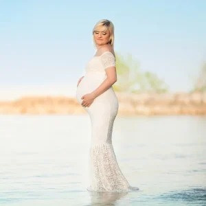 Custom Soft Comfortable Pregnant Women Maternity Photoshoot Dress Maternity Clothes