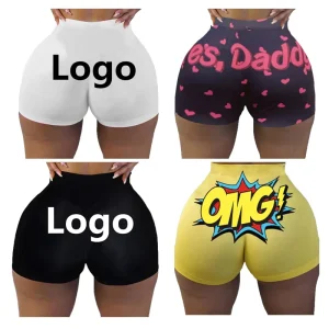 Custom Summer Snack Shorts for Women Streetwear Yoga Gym Shorts Set Biker Plus Size Booty Seamless Boxer Women’s Shorts