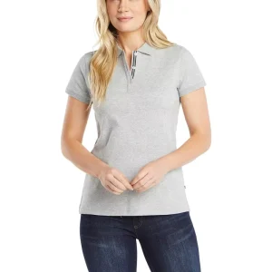 Custom US Size Women’s 3 Button Short Sleeve Breathable 100% Cotton Polo Shirt