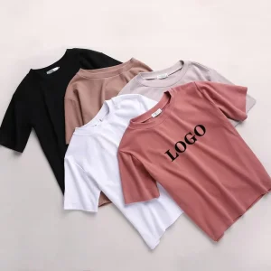 Custom Vintage Korean Clothes Tee Blank Tshirts Women’s Plain T-shirts Women T Shirts