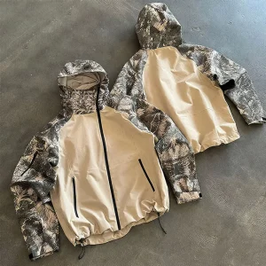 Custom Waterproof Nylon Lightweight Jackets Outdoor Hiking Camouflage Waterproof Breathable Jacket