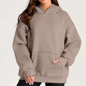 Custom Women Crop Top Hoodie Sweatshirts Pullover Hoodies Fleece Long Sleeve With Pockets Women’s Hoodie