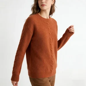 Custom Women Knit Sweater Long Sleeve Crew Neck Ladies Sweater Women Knit Pullover