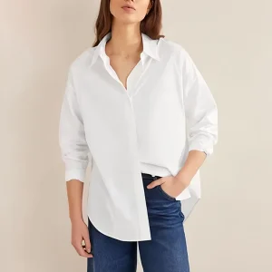 Custom Women’s Button down Shirt Casual Women’s Top Lapel Long Sleeve Top Women’s Office Long Sleeve Cotton Shirt