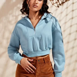 Custom Women’s Casual Knitted Hooded Sweatshirt & Unisex Hoodie Set Windproof Quick Dry Autumn Wear