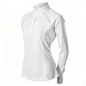 Custom Women’s Equestrian Show Shirt High Performance Long Sleeve Shirt With Cooling Mesh Ventilation Horse Equipment