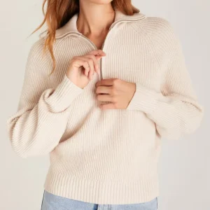 Custom Women’s Front Logo Wool Cashmere Knit Zip Up Sweater Loose Casual Pullover with Anti Pilling & Breathable Features