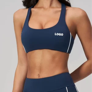 Custom Women’s High Support Shockproof Contrast Color Yoga Bra Fitness G String Tank Top for Women