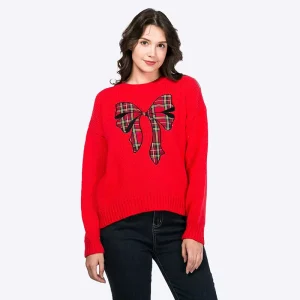 Custom Women’s New Style Knitted Sweater Pullover Long Sleeve Bowknot Autumn Casual Sweater Manufacturer